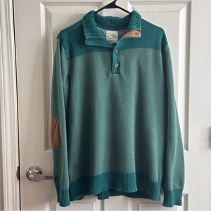 Hope & Henry Organic Cotton Men's Green Sweater Size XL